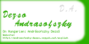 dezso andrasofszky business card