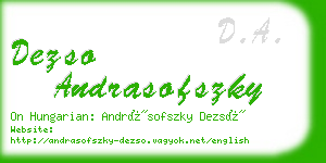 dezso andrasofszky business card